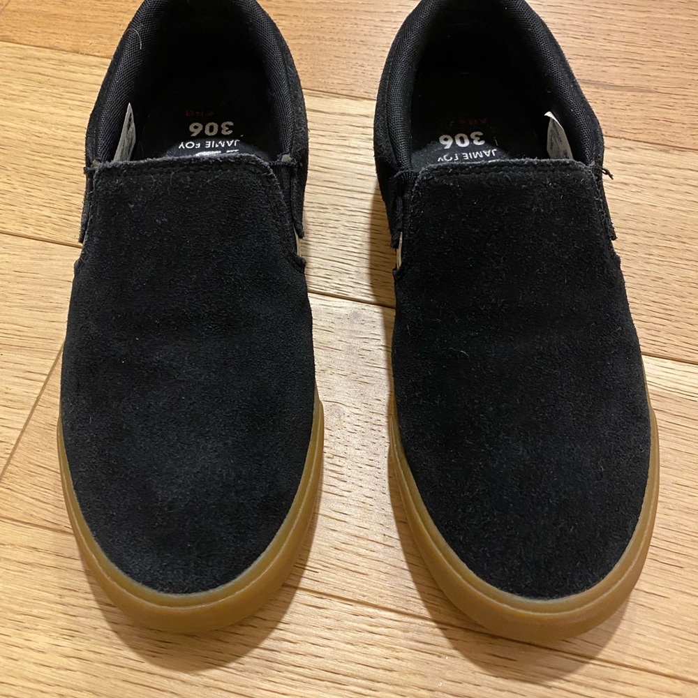 Black New Balance Jamie Foy Womens 8 1/2 Mens 7 Slip On Shoes Sneakers Suede